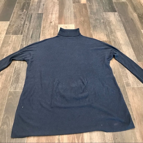 Soft Surroundings drape Turtleneck Tunic top Size medium in blue/green - Picture 1 of 3
